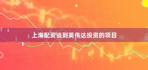 上海配资　　谈到英伟达投资的项目