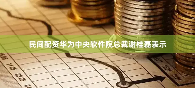 民间配资　　华为中央软件院总裁谢桂磊表示